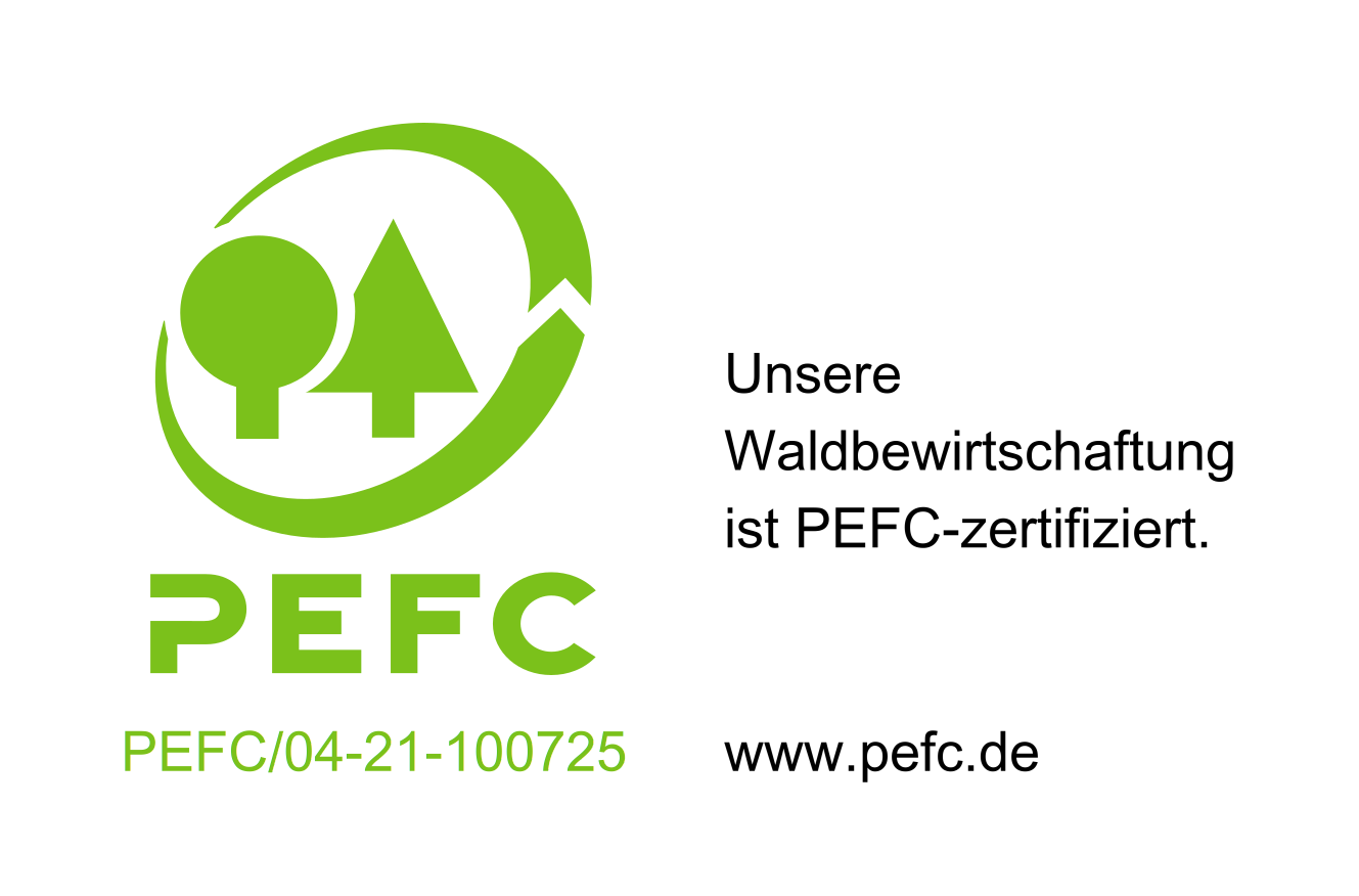PEFC Zertifikat mit Logo